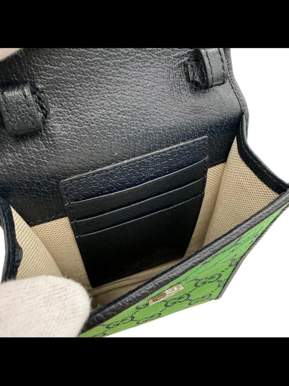 Gucci Green GG Canvas Phone Case Crossbody